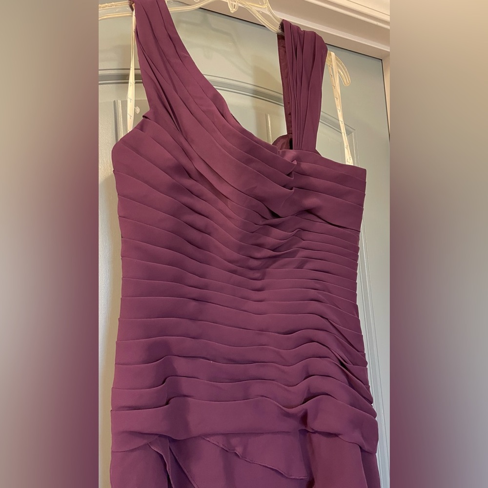 Jade by Jasmine J4425 Mother of the Bride Purple Plum Ruffle Formal Long Gown - Picture 6 of 16
